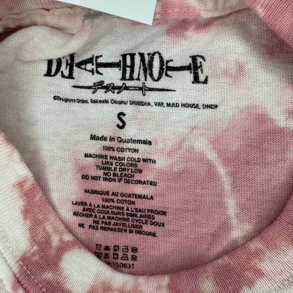 NWT Urban Outfitters Death Note Panels Pink Tie Dye Tee Size S - Picture 4 of 5